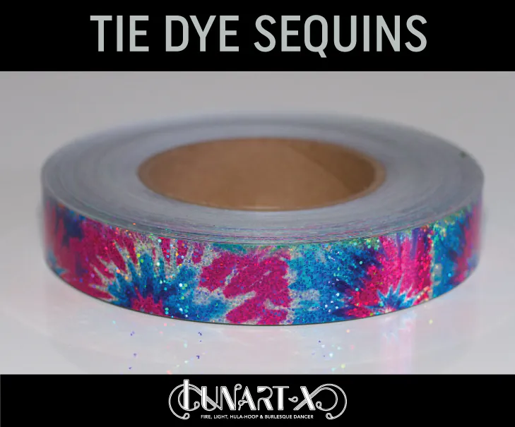 Tape tie dye sequins